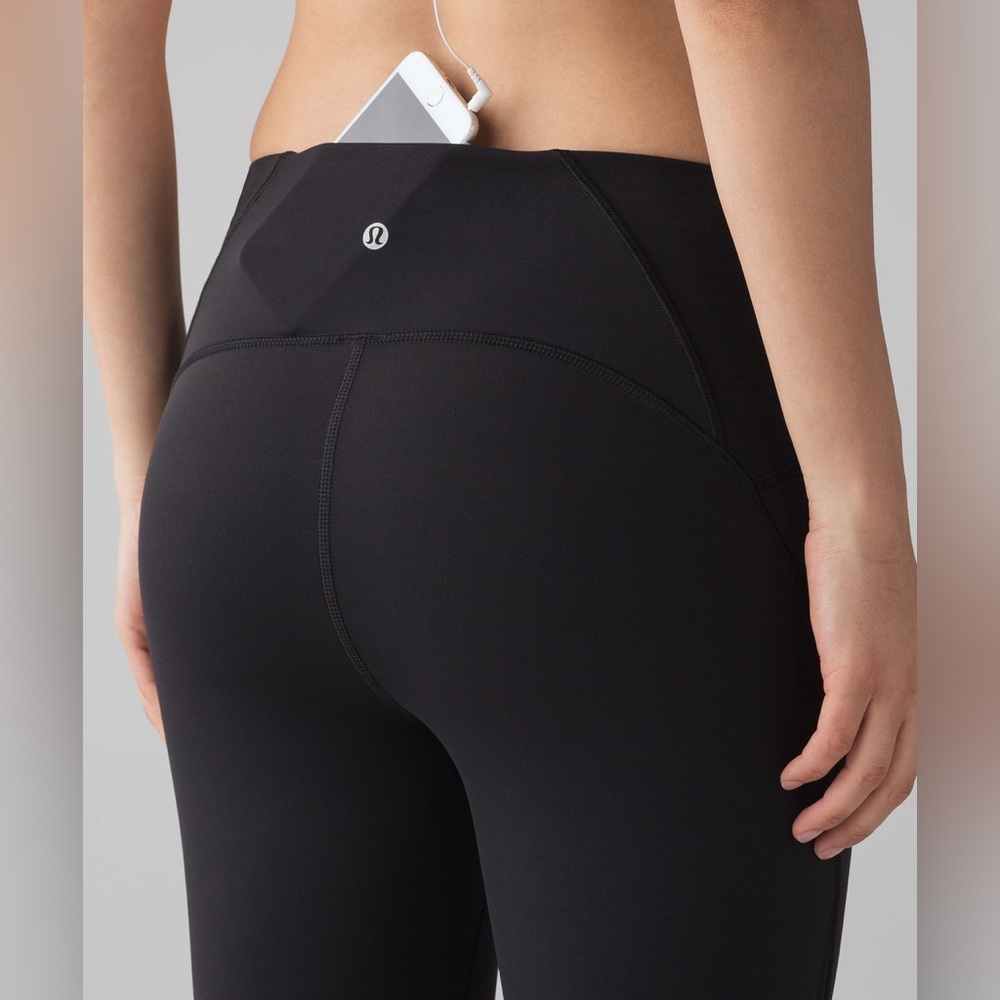 Lululemon Athletica Black Train Times Crop 17” Leggings size 2 EUC - Picture 7 of 14